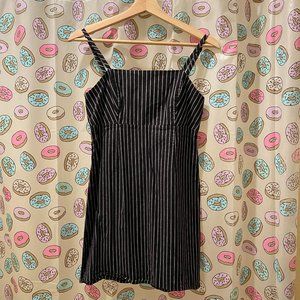 Kendall & Kylie Black and Gray Striped Dress